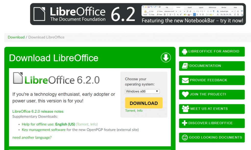 LibreOffice 6.2